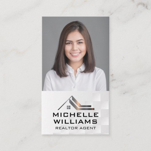 Carte De Visite Femme d'affaires | Logo immobilier (Devant)