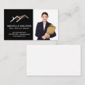 Carte De Visite Femme d'affaires | Logo immobilier (Devant / Derrière)
