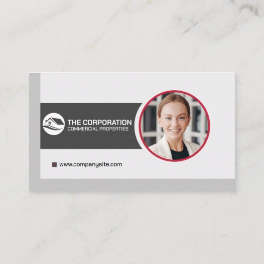Carte De Visite Femme d'affaires souriante | Entreprise | Code QR (Dos)