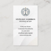 Carte De Visite Femme d'affaires souriante | Logo Justice (Dos)
