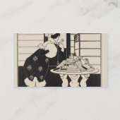 Carte De Visite Femme dans une librairie, conception pour "un (Dos)