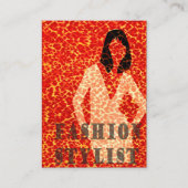 Carte De Visite Femme de charme sur l'empreinte de léopard de (Devant)