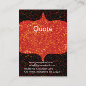 Carte De Visite Femme de charme sur l'empreinte de léopard de (Dos)