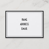 Carte De Visite Femme de cuisine Mona Lisa Halloween (Dos)