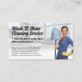 Carte De Visite Femme de ménage avec serpillière | Services de net (Devant)