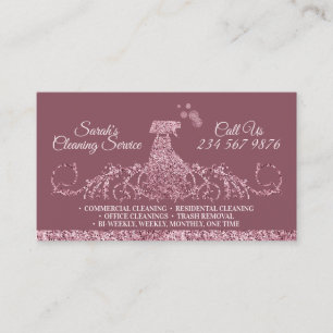 Carte De Visite Femme de ménage Entretien sparkle swing