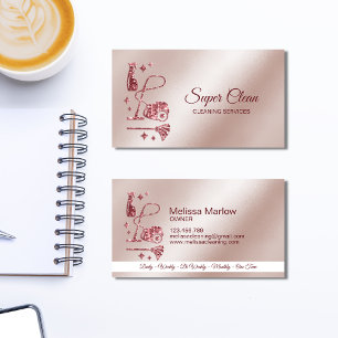 Carte De Visite Femme de ménage nettoyage de maison services de ne