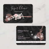 Carte De Visite Femme de ménage nettoyant une maison rose gold sci (Devant / Derrière)