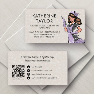 Carte De Visite Femme de ménage professionnelle