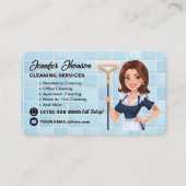 Carte De Visite Femme de ménage professionnelle Service de nettoya (Devant)