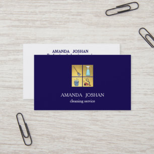 Carte De Visite Femme de ménage Services de nettoyage professionne