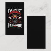 Carte De Visite Femme de pompier qui dit un mari de pompier chaud (Devant / Derrière)