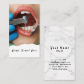 Carte De Visite Femme de sourire saine dents blanches dentier affa (Devant / Derrière)