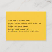 Carte De Visite Femme élégante aux jonquilles (Dos)