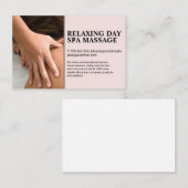 Carte De Visite Femme en train de se faire masser (Devant / Derrière)