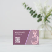 Carte De Visite Femme Entraîneur personnel personnalisé QR (Debout devant)