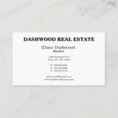 Carte De Visite Femme et maison immobilier (Dos)