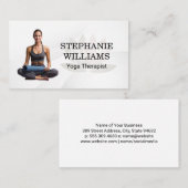 Carte De Visite Femme faisant du yoga (Devant / Derrière)