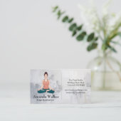 Carte De Visite Femme faisant du yoga et méditant (Debout devant)