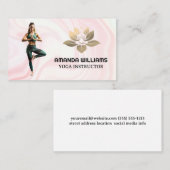 Carte De Visite Femme faisant du yoga Pose (Devant / Derrière)
