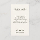 Carte De Visite Femme Feuille Moon Arch Wellness Day Spa SAGE (Dos)