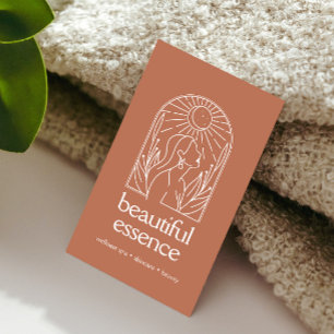Carte De Visite Femme Feuille Moon Arch Wellness Day Spa Terracott