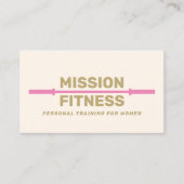 Carte De Visite Femme Fitness Personal Trainer Rose (Devant)