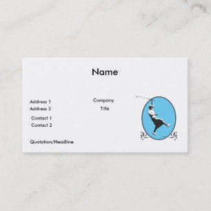 Carte De Visite femme golfeuse rétro vintage design golf