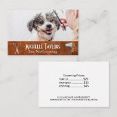 Carte De Visite Femme Grooming Chien (Devant / Derrière)