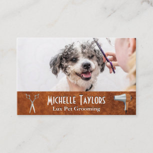 Carte De Visite Femme Grooming Chien