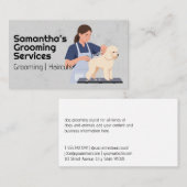 Carte De Visite Femme Grooming Doggie (Devant / Derrière)