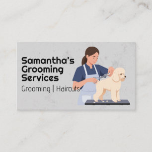 Carte De Visite Femme Grooming Doggie