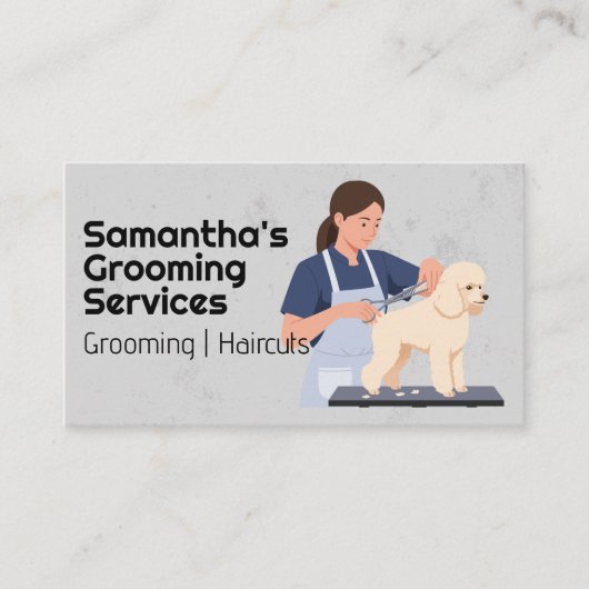 Carte De Visite Femme Grooming Doggie (Devant)
