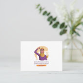 Carte De Visite femme habilitée à porter le hijab (Debout devant)