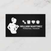Carte De Visite Femme levant | Icônes de fitness (Devant)