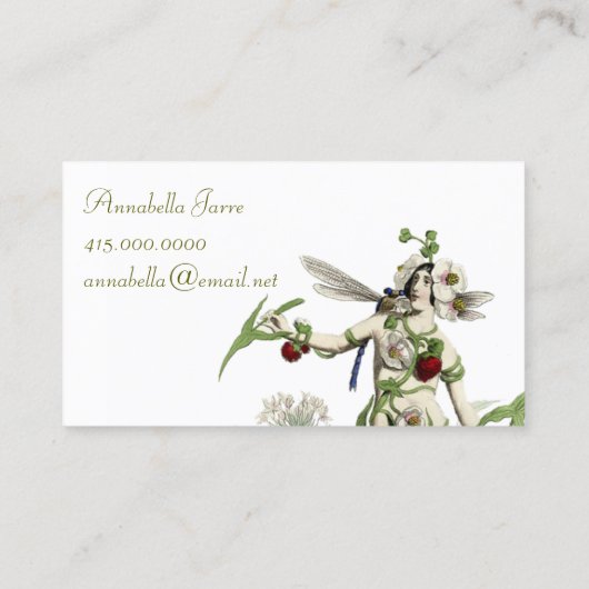 Carte De Visite Femme lunaire et créatures (Dos)