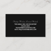 Carte De Visite Femme-mère Noire Blanc Enceinte Ventre Chic Matern (Dos)