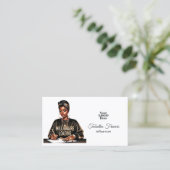 Carte De Visite Femme Noire Autonomisée Design Inspirant (Debout devant)