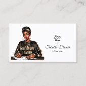 Carte De Visite Femme Noire Autonomisée Design Inspirant (Devant)