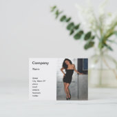 Carte De Visite Femme noire de robe (Debout devant)