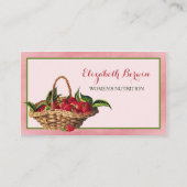 Carte De Visite Femme Nutrition Girls Pink Strawberries Code QR (Devant)