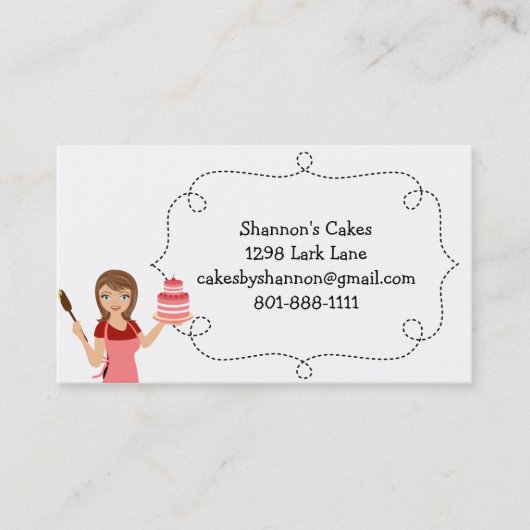 Carte de visite femme pâtissière/boulangerie (Devant)
