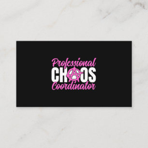 Carte De Visite Femme Professional Chaos Coordonnateur Funny Maman