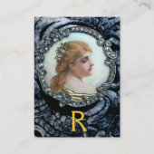 CARTE DE VISITE FEMME ROMANTIQUE AUX FLEURS DE DIAMONDES ENAMMÈNE  (Dos)