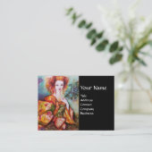 CARTE DE VISITE FEMME ROMANTIQUE AVEC PÂTE DE PEACOCK ÉCLANTE (Debout devant)