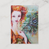 CARTE DE VISITE FEMME ROMANTIQUE, PEACOCK SPARKLING FEACOCK (Devant)