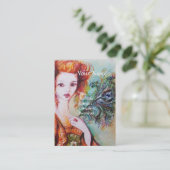 CARTE DE VISITE FEMME ROMANTIQUE, PEACOCK SPARKLING FEACOCK (Debout devant)