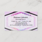 Carte De Visite Femme rose d'arbre de yoga dans des couleurs en (Dos)