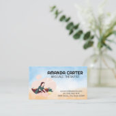 Carte De Visite Femme se détendre en séance de massage (Debout devant)