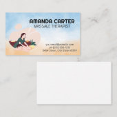 Carte De Visite Femme se détendre en séance de massage (Devant / Derrière)